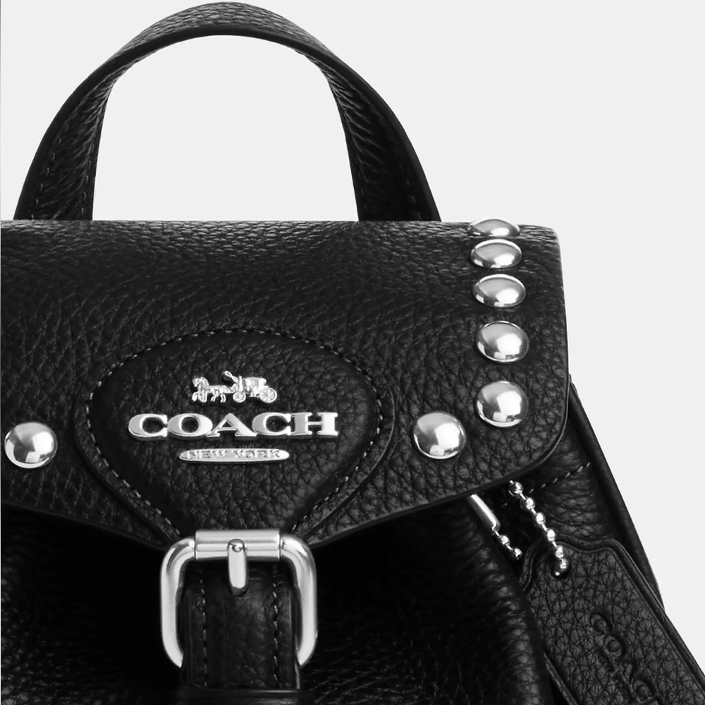 Coach Amelia Convertible Backpack With Rivets BRAND NEW - Picture 6 of 8